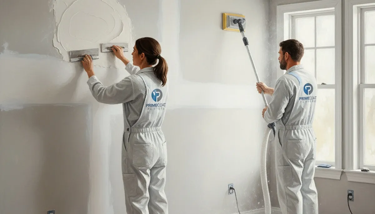 Drywall repair for Plymouth, MA homes by Plymouth Paint Pros, fixing cracks and water damage