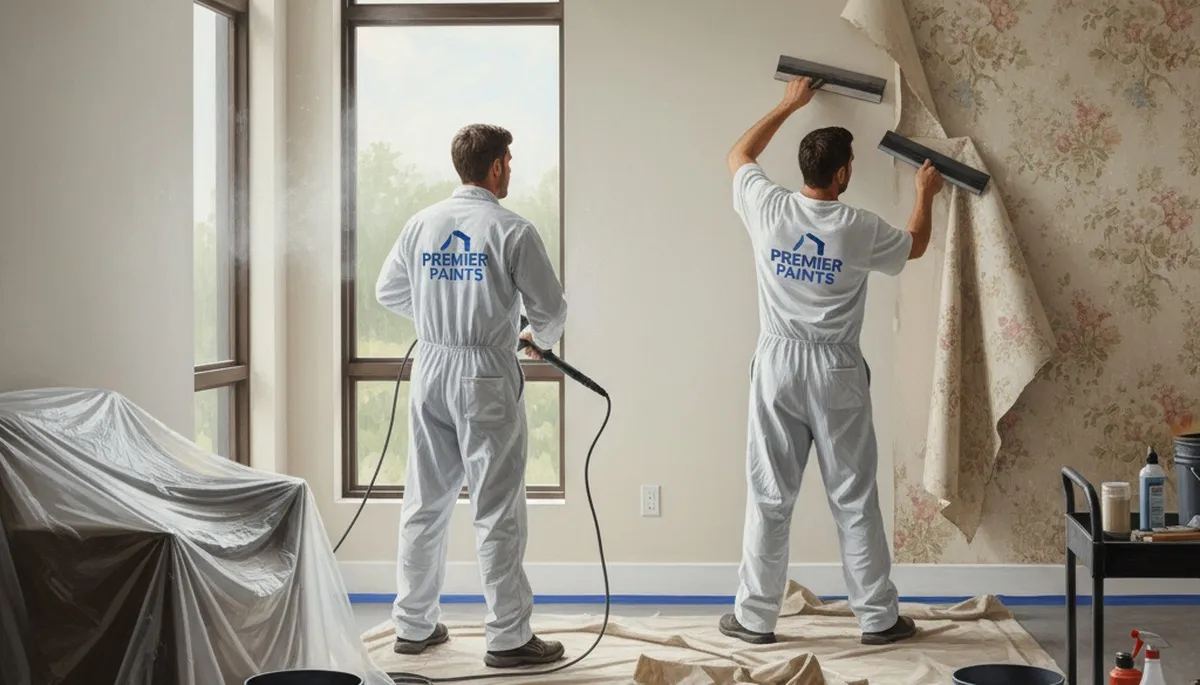 Plymouth, MA wallpaper removal service for clean, careful prep on older plaster walls